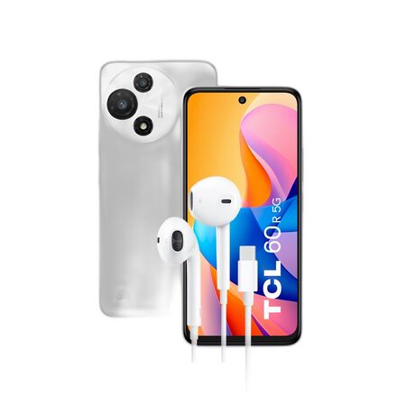 Combo TCL 60 R 5G 4+128GB Pure White + Auriculares Dekkin USB-C