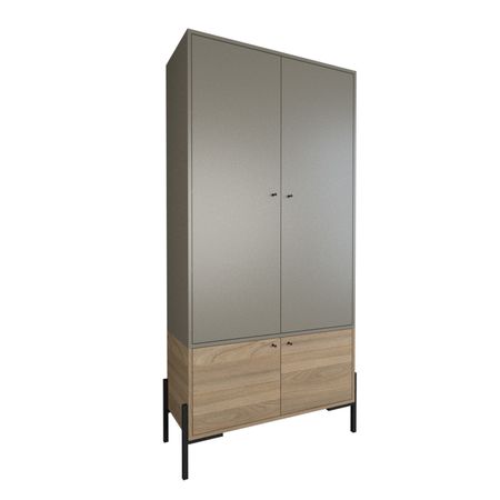 Módulo MetalWood 0.90 Mts Tables Cod: 4254 Gris y Olmo Finlandés