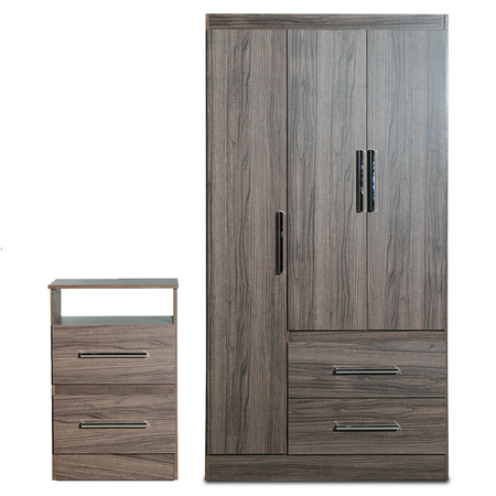 Combo para Dormitorio Placard y Mesa de Luz Reforzados Maximo Fortaleza Dakota