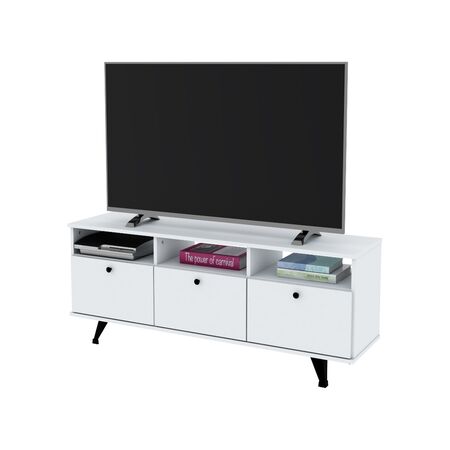 Rack Tv Centro Estant Rack Tv Blanco Mt5000bl Ancho 130cm