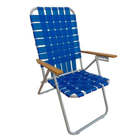 Sillon De Aluminio Lagos 5 Posiciones Tiras De Cinta Emperador