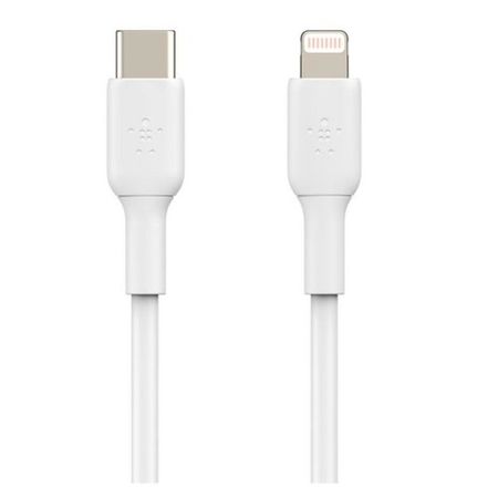 Cable Belkin PVC  USB-C a Lightning Cable 1M WH