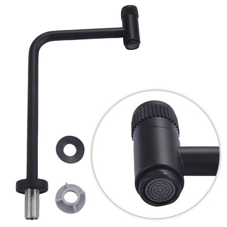 Griferia Para Baño Negra Rieti Gadnic Cuadrada
