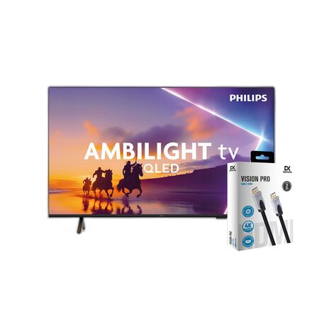 Combo Smart TV Philips 55" QLED 4K Ambilight + Cable HDMI Dekkin 2m 4K