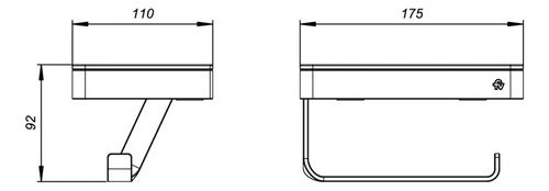Fv Inox One Accesorio Porta Rollo Acero Inoxidable Acero Inoxidable - Vista 2