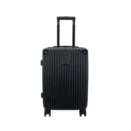 Valija Carry On 18" de mano Apto Cabina con candado Plástico ABS  Negro