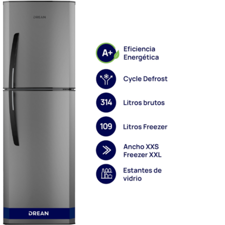 HELADERA DREAN NO FROST HDR320F50E SILVER 314LT