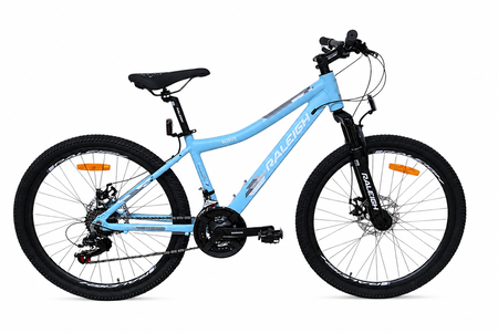 Bicicleta Raleigh SCOUT - Celeste- Cuadro de aluminio_ Frenos a disco- 21Vel. - Rodado 24"