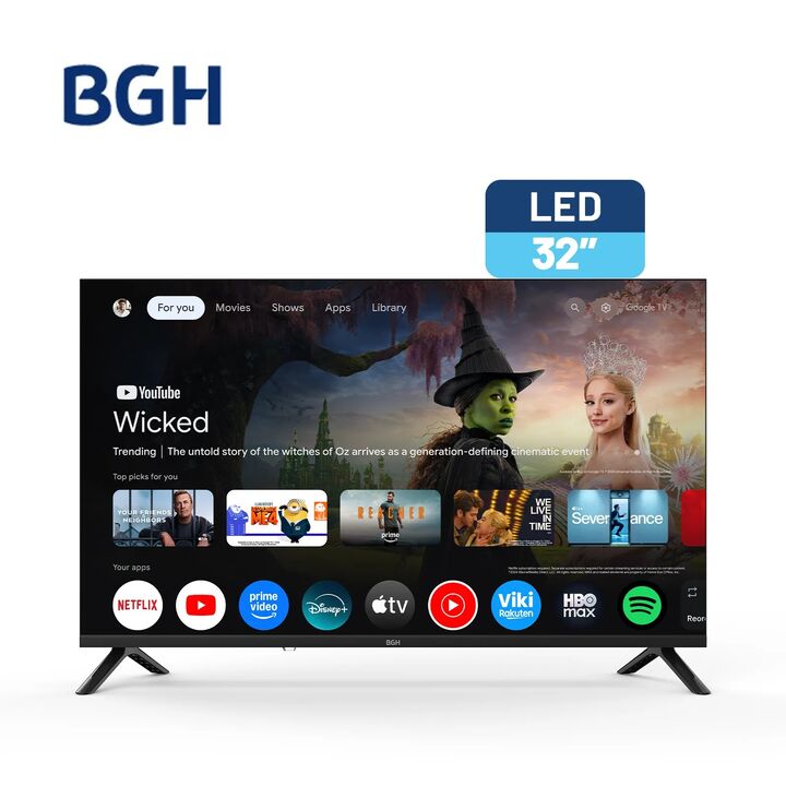 TV BGH LED 32" HD GOOGLE TV B3226G5G - Vista 1