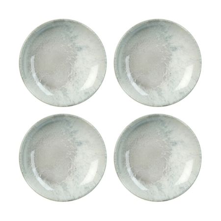 Set x 4 Plato Hondo Sopero Pasta 25 cm Porcelana Decorado Color