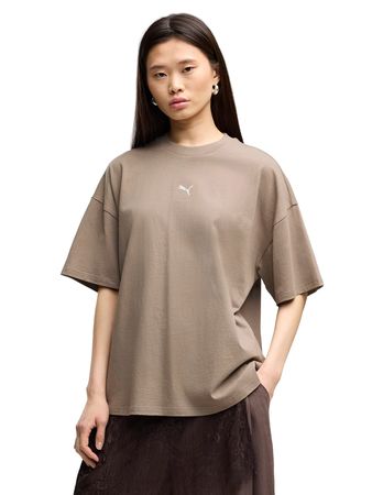 Remera Puma Essentials Mujer Moda Gris