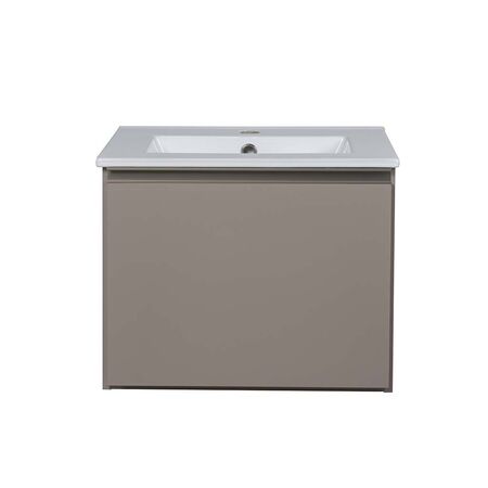 VANITORY COLGANTE CON BACHA DE 50 CM ARCILLA 1 PUERTA VOLCABLE