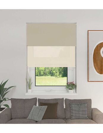 CORTINA ROLLER DOBLE BLACK OUT Y SCREEN 5% - BLANCO 1.50 X 2.20
