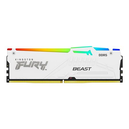 Memoria RAM Kingston 16GB 6800Mhz Fury Beast White RGB DDR5 para PC