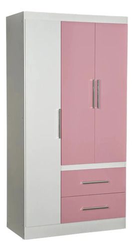 PLACARD MAXIMO INFANTIL 3PUERTAS 2CAJONES ROSA - Vista 1