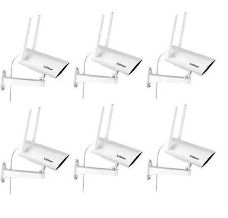 Kit x6 de Cámaras de Seguridad SriHome 4mp Alarma Visión Nocturna