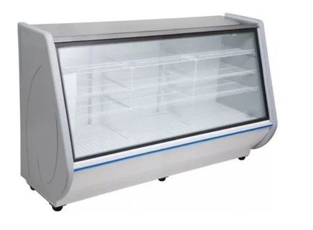 Heladera Vitrina Mostrador Exhibidora 2 Mts Lateral Curvo Gris