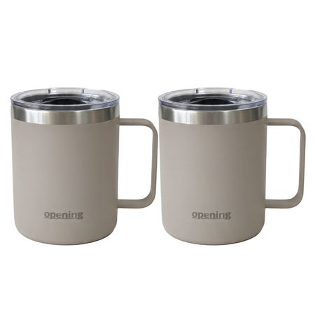 2 Tazas Mug Térmicas De Acero Inoxidable 350ml - Opening