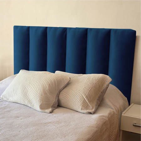 Respaldo de Cama 2 Plazas 140x120 cm Modelo Canelon Azul