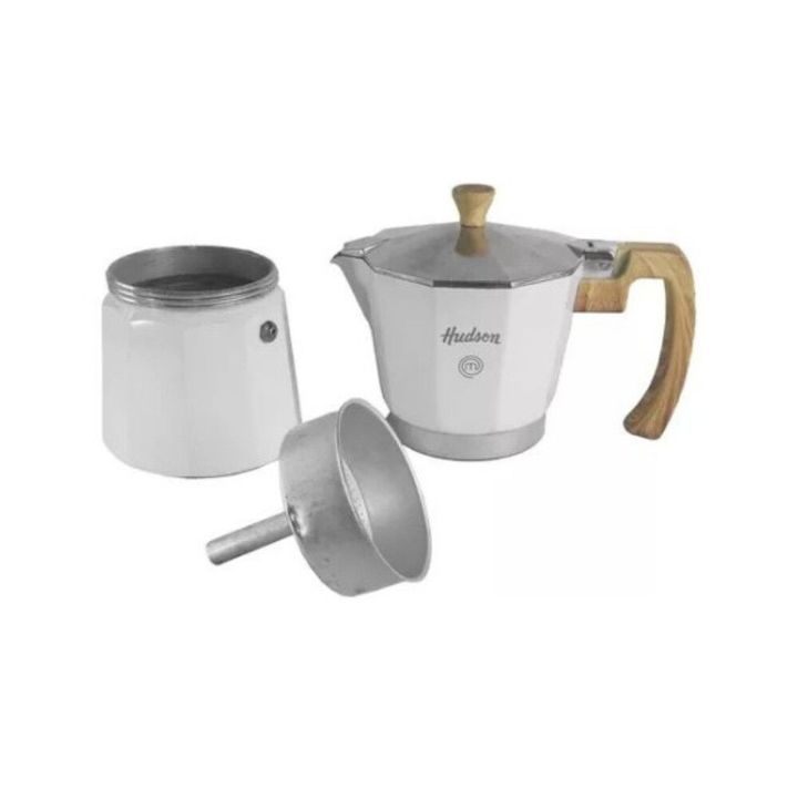 CAFETERA ALUMINIO BLANCO TIPO ITALIANA 6 TAZAS - Vista 3