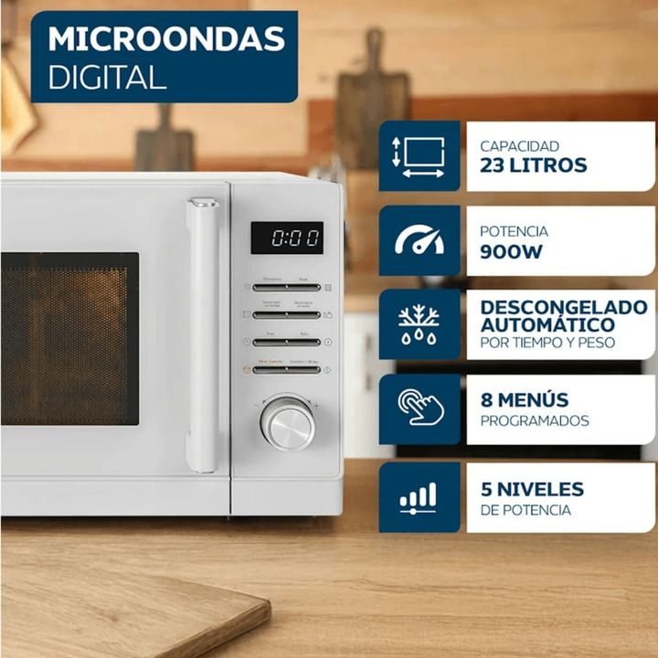 Microondas Philco MPHDW23UAP 23L Digital 900W - Vista 4