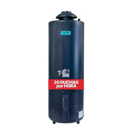 Termotanque a Gas Eskabe Alta Recuperación Salida Vertical Acquapiu Hybrid4 H1100