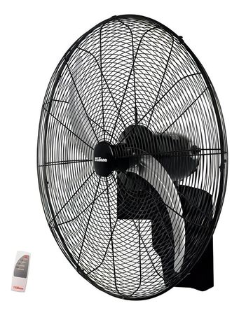 Ventilador De Pared Liliana Vwit32 32 2 Aspas Metal Negro Aspas Plata Diámetro 32