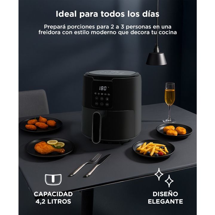 Freidora de Aire Gadnic Pantalla Tactil Sin Aceite 4.2 litros - Vista 5
