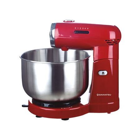 Batidora de pie Daihatsu HM780 350W  con bowl de acero inoxidable 3,5 L rojo
