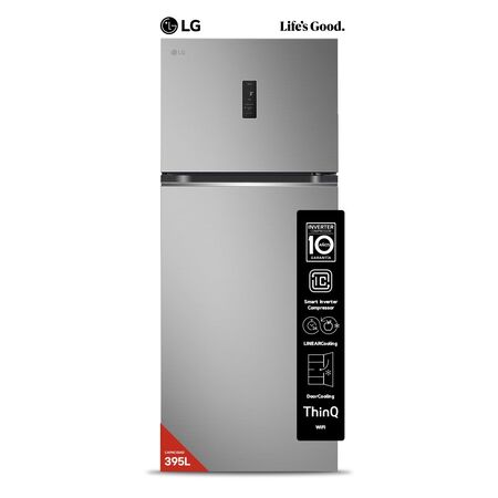 Heladera LG Smart Inverter Door Cooling+ ThinQ 395L Inoxidable