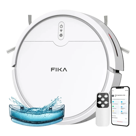 Aspiradora Robot Trapeadora Fika Limpieza SENSE Antichoque Con App Wifi