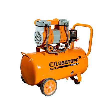 Compresor De Aire 50L Lusqtoff LCS50-8 Sin Aceite Silencioso 2hp