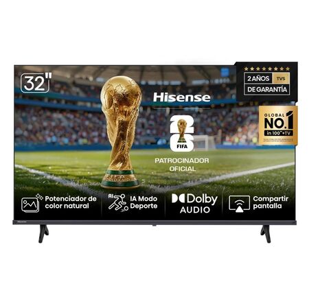 TV LED 32" HISENSE 32A42K - HD, SMART TV, HDMI SO VIDAA U5 NEGRO (9132A42K)