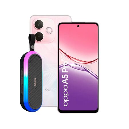 Combo Oppo A5 Pro 5G 8+256GB Pink + Parlante Bluetooth 16W Dekkin