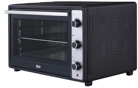 Horno Eléctrico BGH Mecánico Convección Antiadherente Negro 64L
