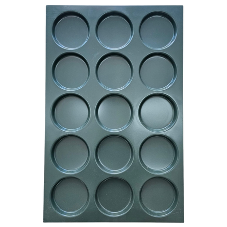 Bandeja Hamburguesera 24 Moldes 10cm Diametro Teflón 70 X 45