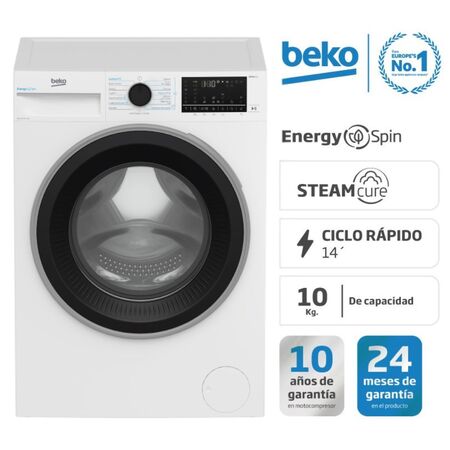 Lavarropas Beko Inverter 10Kg Carga Frontal 1400 Rpm