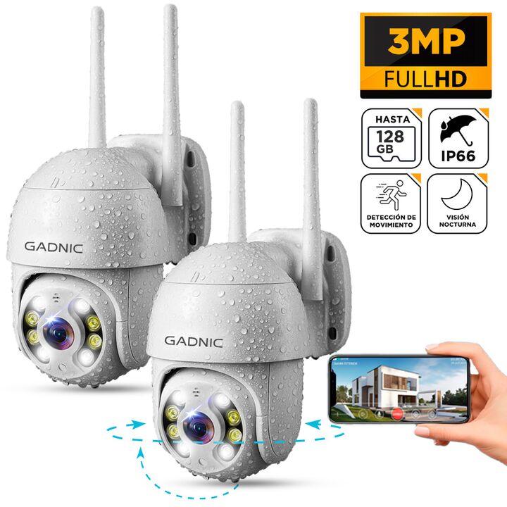 Camaras de Seguridad Wifi IP Gadnic DM200W x2 Full HD Motorizada - Vista 1