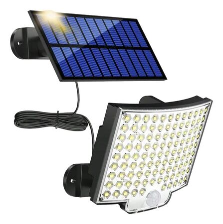 Reflector Solar 108 Leds Con 3 Modos Ctrol Remoto Y Sensor