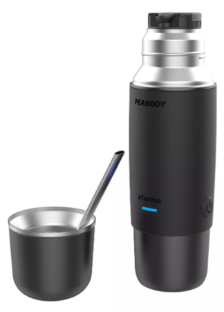 Termo eléctrico Peabody para auto 500ml acero inoxidable  