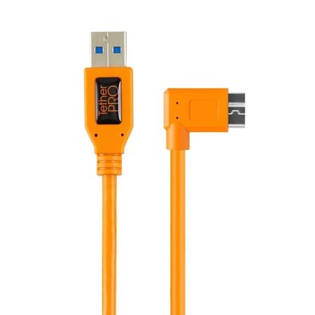 Tether Tools TetherPro CU61RT02-ORG. Cable USB 3.1 Gen 1 en ángulo recto a Micro-B. Tethering estable