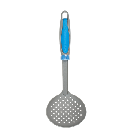 Espumadera Nylon Gris Mango Azul Antiadherente Utensilio Cocina