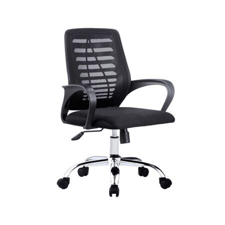 SILLA DE OFICINA ERGONÓMICA MESH TELA COLOR NEGRO GLOBAL ELECTRONICS (CHAIROFFICE-TF101)