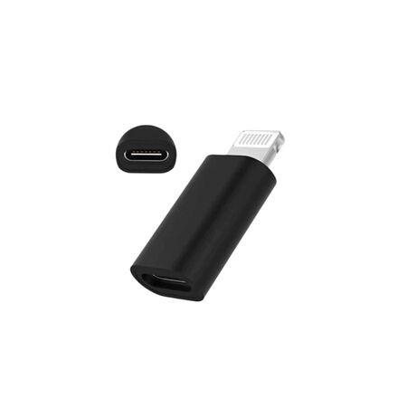 ADAPTADOR INT.CO IPHONE LIGHTINING A TIPO C (C:NEGRO 09-156)