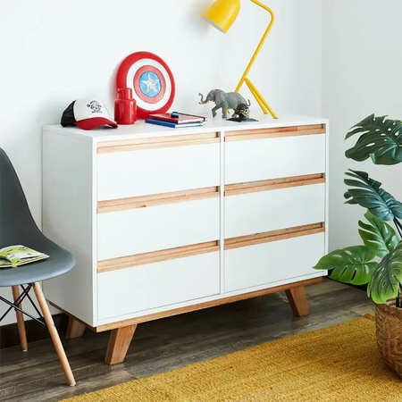 Comoda Silcar Cokali Con Cajones Blanco