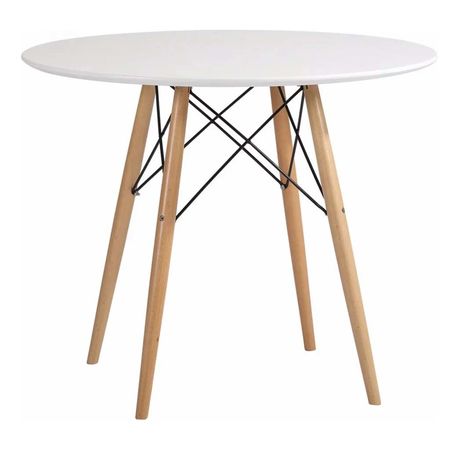 Mesa Redonda de 1 Metro Eames Blanca