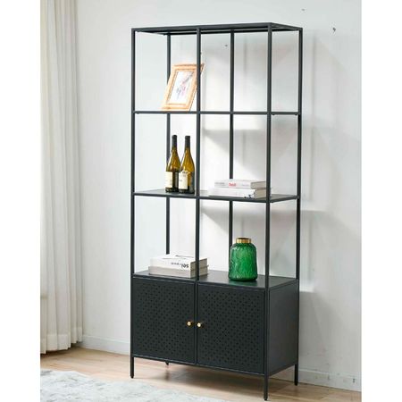 ESTANTERIA AVELINO 32509I 2P METAL NEGRO