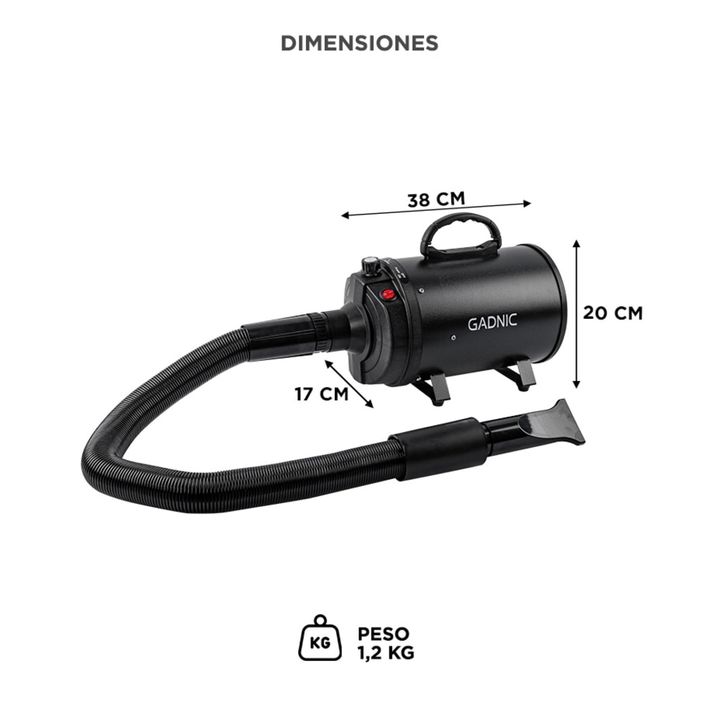 Secador de Pelo Profesional Para Perros Gadnic PD2000 2000W - Vista 6