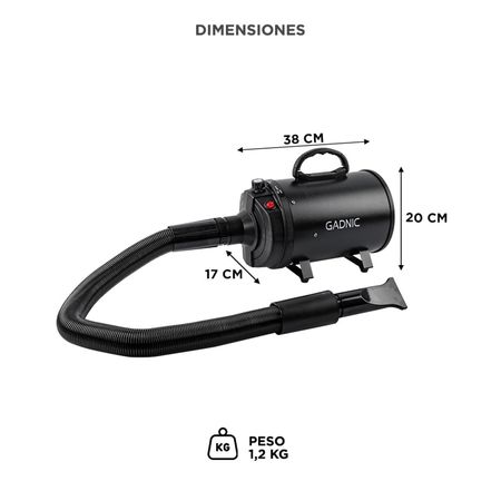 Secador de Pelo Profesional Para Perros Gadnic PD2000 2000W