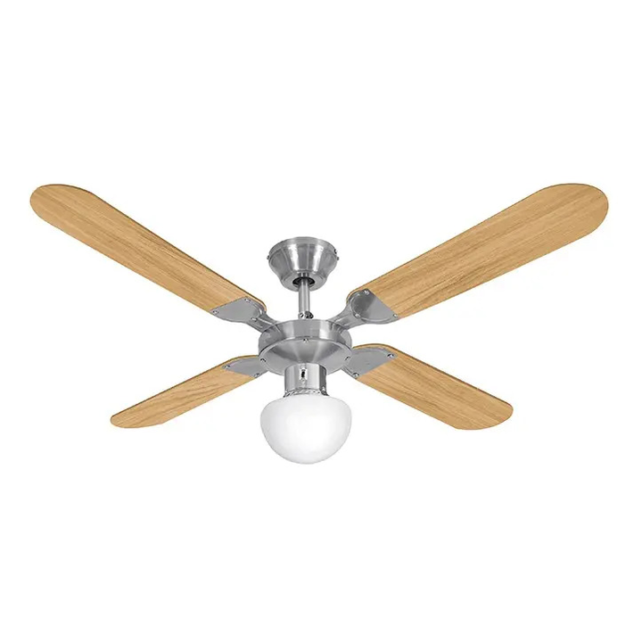 Ventilador Liliana Vthm214 Techo 4 Aspas De Madera Reversibles Con Luz - Vista 2